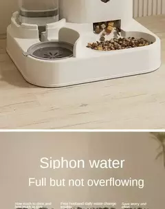 Alimentador automático cão gato tigela de comida com fonte água grande capacidade dispensador de armazenamento de alimentos para animais de estimação recipiente filhote de cachorro acessórios para animais de estimação - loja online