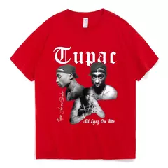 T-shirt extragrande para homens e mulheres, rapper Tupac, tops 2pac, streetwear hip-hop, mangas curtas, t-shirt de algodão, moda verão, 2022 na internet
