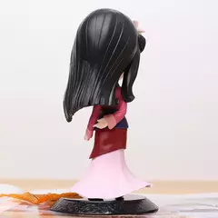 Imagem do 14cm disney princesa mulan q posket boneca de ação grande olho boneca mulan modelo feito à mão bolo cozimento decoração brinquedos presentes