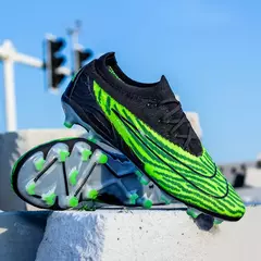 Homens Chuteiras de Treino Profissional, Sapatos de Futebol, Turf, TF, FG, Exterior, Interior, Botas de Futebol