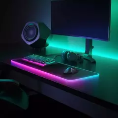 Colorido Luminous LED Lighting Mouse Pad, Non-Slip RGB Gaming Mousepad, Grande Desk Mat, Firewatch Forest, PC Gamer, 900x400mm, XL