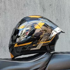 Orz capacetes de motocicleta viseiras duplas modulares flip up capacete dot aprovado rosto cheio casque moto corrida capacete motocross dot - comprar online