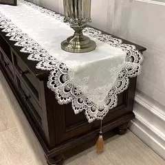 Toalha De Mesa De Renda De Flor Antiderrapante, Tampa De Mesa, Retângulo, Cozinha, Jantar, Café, Festa, Mesa, Decoração Do Armário - loja online