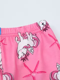 Imagem do Unicórnio cartoon pijama para meninas, manga longa, duas peças set