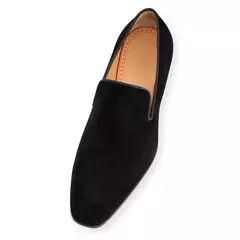 Sapatos de fundo vermelho para homens, mocassins masculinos, sapatos de vestido de festa com deslizamento sólido, novos, tamanho 38-48