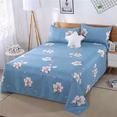 Folha de cama grossa lavada macia do pano do algodão, matéria têxtil home, poliéster, algodão, Pele-amigável, nenhumas tampas do descanso, 1PC - comprar online