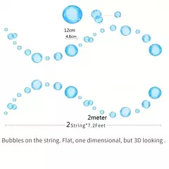 Imagem do 1pc guirlandas de bolhas decorações de festa de aniversário guirlanda de bolhas sob a água pendurado streamer banner pano de fundo oceano fontes de festa