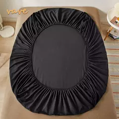 100% algodão cabido folha com faixas elásticas antiderrapante ajustável colchão cobre para único cama king queen duplo, 140/160/200cm na internet