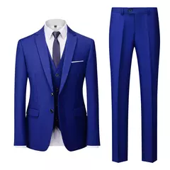 Conjunto de terno casual masculino de negócios, jaqueta masculina, blazers, calças, calças, colete, colete, moda, 2023