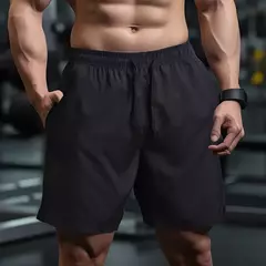 UETEEY-Calças curtas finas leves para homens, shorts masculinos com cordão, desgaste de ginástica, corrida, agachamento, fitness, secagem rápida, quente - Wolf Magazine