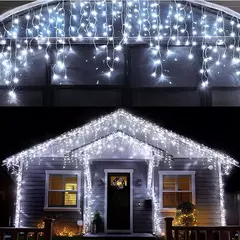 Outdoor LED Solar Light String para decoração de Natal, fada cortina, paisagem luzes, festa de jardim, 8 modos - comprar online