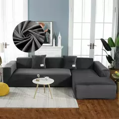 Velvet Sofa Cover adequado para braço em forma de L, estendido e mais grosso, H - Wolf Magazine