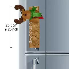 2024 capas de alça de natal para geladeira forno de microondas papai noel máquina de lavar louça maçaneta da porta capa festa de natal decoração de ano novo na internet