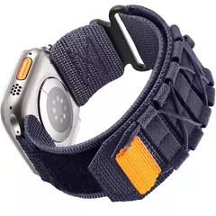 Pulseira de nylon para Apple Watch, pulseira esportiva tática para iWatch Ultra 2 Series 9 8 7 6 SE 5 4, 49 45 44 42mm 40 41 38 Pulseira - loja online