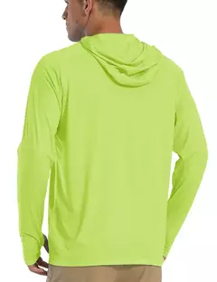 TACVASEN-Homens à Prova de UV Hoodie Manga Longa, Proteção Solar Camisetas, Respirável, Leve, Secagem Rápida, Casual Camisetas Masculinas - comprar online