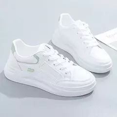 Tênis de plataforma respirável para mulheres, tênis casual para mulher, sola grossa, branco, primavera, outono, feminino, corrida, moda - comprar online