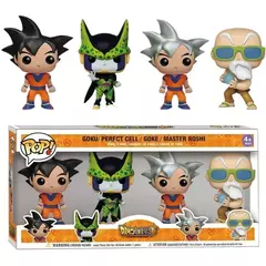 Imagem do 4 pc/set Dragon Ball Figura GOKU PERFT CELL MASTER ROSHI Vinil Clint Action Figure Brinquedos Modelo Colecionáveis