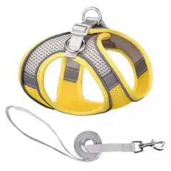 Imagem do Ajustável Pet Harness Vest, filhote de cachorro respirável, coleira pequena e conjunto de trela, Chihuahua Chest Strap Stuff, novo