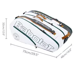 Babolat-Wimbledon Raquetes de Tênis para Homens e Mulheres, Mochila Desportiva, Compartimento Independente de Sapato, Possui Até 6, Original na internet