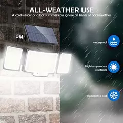 Novo 366led solar luzes ao ar livre movido a energia solar luz de segurança sensor movimento 234led luz parede ip65 à prova dip65 água jardim - Wolf Magazine