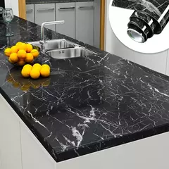 Adesivos de parede de cozinha Vinyl Marble Autoadesivo Wallpaper DIY Heatproof Waterproof Contato Contínuo Wallcovering Wall Decor