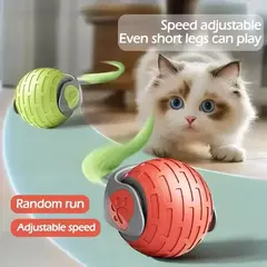 Bola de rolamento automática bola interativa brinquedos para gatos suprimentos para animais de estimação treinamento de cães elétrico gato teaser simulado rato recarregável - Wolf Magazine