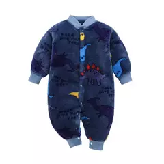 Imagem do Macacão de flanela macia para bebê recém-nascido, jaqueta infantil para meninas e meninos, macacão de bebê, roupas de primavera e inverno, 0-18 meses
