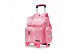Mochilas escolares sobre rodas Mochila rolante para meninos, Trolley Bags ortopédicos para crianças, Japão