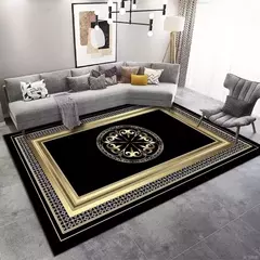 Tapete dourado de luxo moderno para sala de estar, Decoração abstrata, Tapetes - loja online