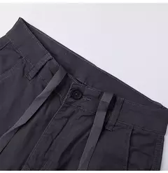 Calça jeans larga de cintura alta feminina, calça cargo cinza, calça larga, moda casual, bolsos múltiplos, estilo de rua Hip Hop, mãe, vintage, verão - comprar online