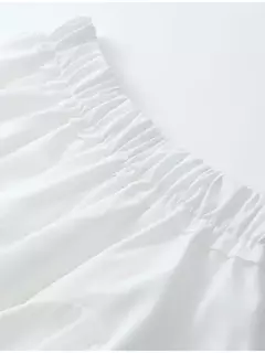 Elegante Branco Ruffles Mini Saia, Cintura Alta, Sexy, Bonito, Plissado, Linha A Tutu, Curto, Lady, Festa, Esporte, Streetwear, Verão - comprar online