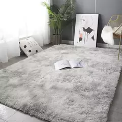 Tapete macio cinza luxuoso para sala de estar, Tapete de veludo macio, Tapete antiderrapante, Decoração de casa, Cobertor para crianças