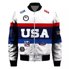 Jaquetas bomber de algodão extragrandes para homens e mulheres, uniformes de equipe, cerimônia de abertura, outono e inverno, 2024 - comprar online
