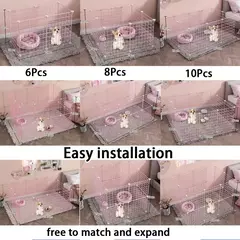 Cerca rosa para animais de estimação, malha de ferro diy, pode ser combinada livremente, gaiola para gatos, gaiola para cães, hamster, gaiola para coelho - comprar online