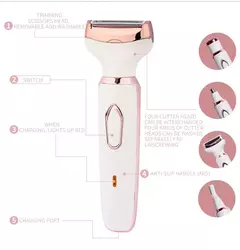 Depilador elétrico indolor para mulheres, biquíni, sobrancelha, nariz, senhora aparador, remoção facial do cabelo, cara, corpo, Shaver fêmea, Depilator, 4 em 1 - loja online