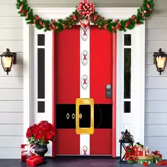 Pesadelo Antes Do Natal Decorações Ao Ar Livre Adereços, Tampa Da Porta, Santa, Xmas Elfos Contexto, Banner Party, Casa Porta Pendurar - loja online