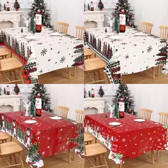 Toalha de mesa Merry Christmas Snowman para decoração de casa, toalha de mesa, inverno, ano novo, 2022, 2024