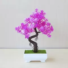 Plantas de plástico artificiais bonsai pequeno vaso de árvore vaso de flores jardim arranjo de plantas falsas ornamentos quarto decoração de mesa de casa - comprar online