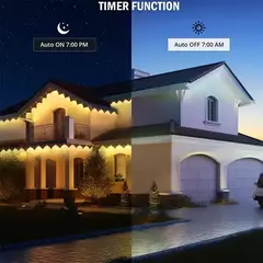 Luzes externas permanentes inteligentes rgbic beirais led bluetooth luz diy à prova d' água sincronização de música temporizador cordas festa natal feriado - comprar online