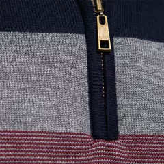 Imagem do Aiopeson Suéter de Retalho Masculino, Pulôver de Algodão, Casual, Zíper, Gola Fechada, Quente, Moda de Inverno, Nova