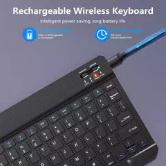 Mini Teclado Bluetooth Sem Fio e Mouse para Samsung, Xiaomi, Android, Portátil, iPad, Telefone, Tablet na internet