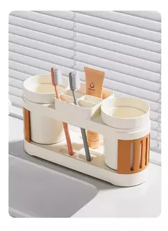 Conjunto Copo Escova de Dentes e Enxaguante Bocal, Prateleira de Creme Dental, Simples e Avançado, Tudo-em-Um, Lavagem do Banheiro, Porta-copos, Novo - loja online