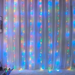 Imagem do LED USB Curtain String Fairy Lights, Guirlanda de Natal, Remoto para Festa, Jardim, Casa, Decoração de Casamento, Ano Novo, 8 Modos, 6 m, 3m, 2025