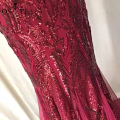 Vestidos de lantejoulas de um ombro, vestido longo do baile da sereia, elegante - loja online