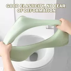 Tampa De Assento Sanitário De Silicone Lavável, Adesivo Impermeável, Tampa De Tampa Do Toalete De Espuma, Copo Portátil, Acessórios Do Banheiro - comprar online