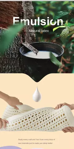 Imagem do Travesseiro de látex natural com capa de algodão, macio, sem pressão, suporte para alívio da dor no pescoço, travesseiro de cama para costas laterais e estômago