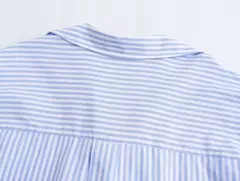 TRAF-Blusa Oxford de Algodão Single-Breasted Feminina, Camisa Manga Longa, Tops Chiques, Lapela, Roupa de Rua, Senhoras, Moda