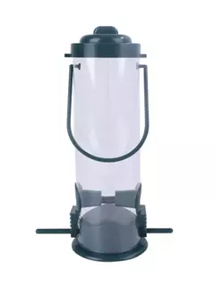 Pendurado ao ar livre Pet Bird Food Dispenser, múltiplos furos, ferramenta automática de alimentação do pé para animais voadores, 1pc - comprar online