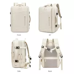 Mochila de viagem das mulheres dos homens expandido grande capacidade saco caminhadas negócios mochilas para portátil carregamento usb à prova dwaterproof água escola volta pacote