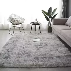 Imagem do Tapete macio cinza luxuoso para sala de estar, Tapete de veludo macio, Tapete antiderrapante, Decoração de casa, Cobertor para crianças
